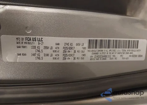 2017 Dodge Grand Caravan Gt from USA, damaged, VIN 2C4RDGEGXHR861312